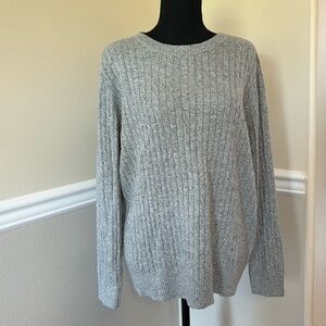 KAREN SCOTT women’s gray‎ pullover cable sweater size 14w